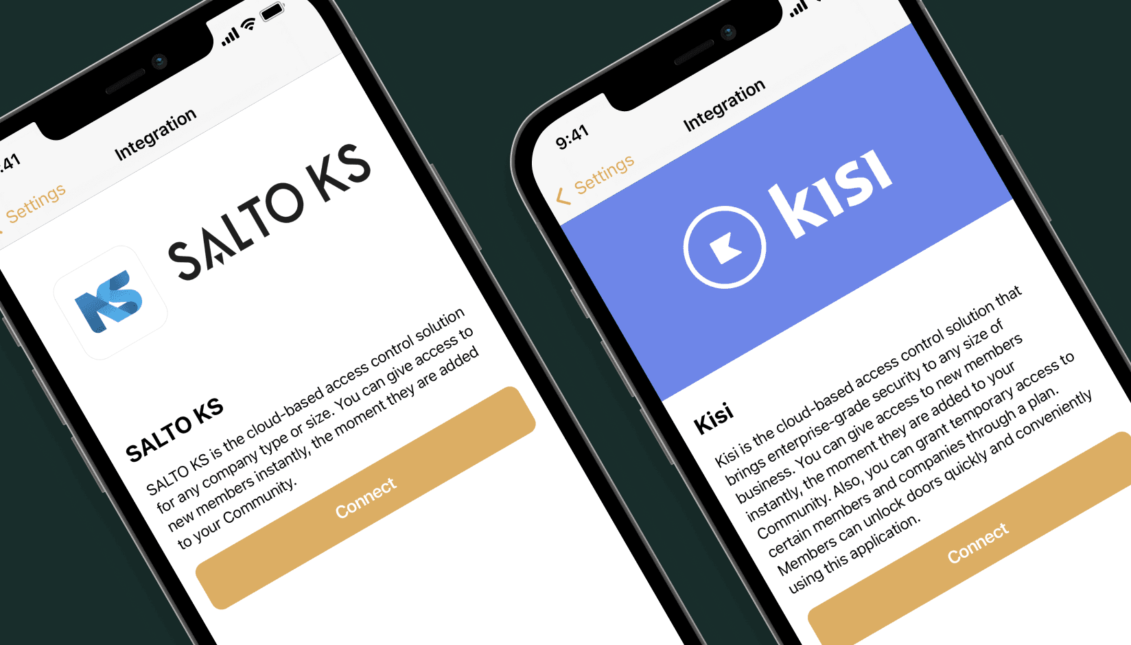 andcards integration with access control systems for coworking spaces: Kisi, Salto KS