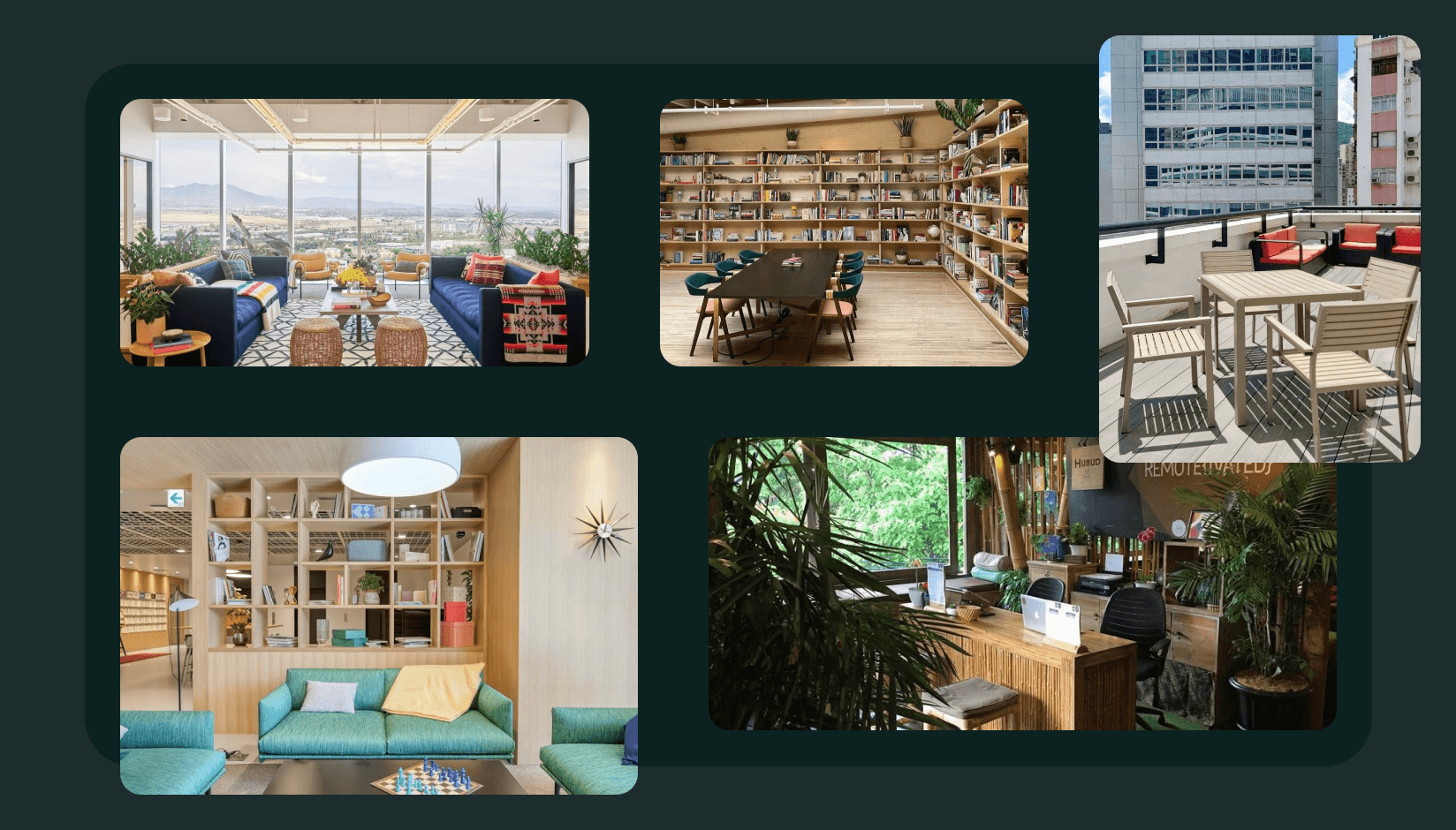 Different types of rooms in coworking spaces 
