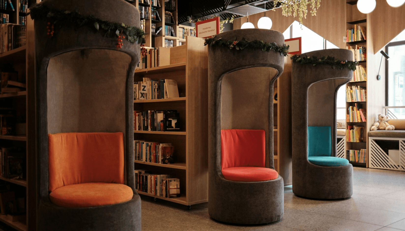 Library + coworking space for writers