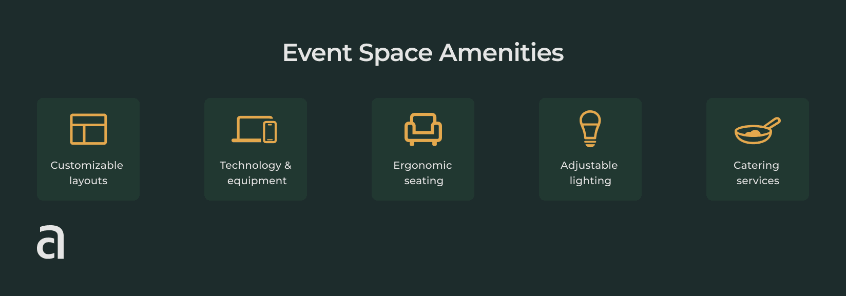 Event space amenities