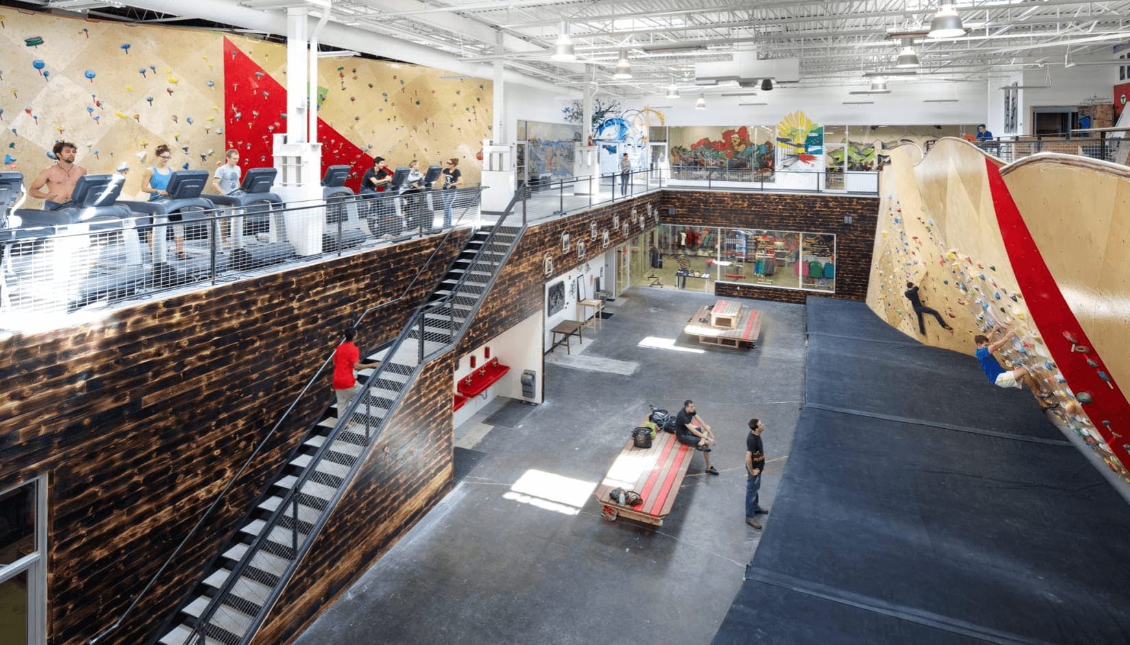 Brooklyn Boulders gym coworking hybrid workspace