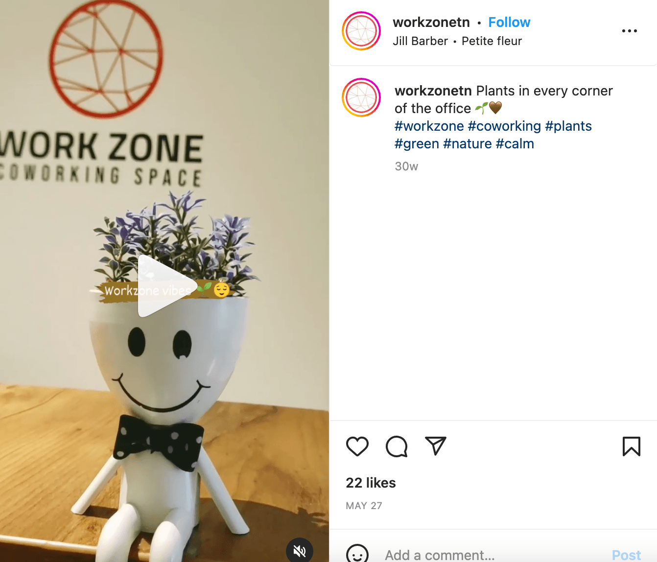 Instagram reel by WorkzoneTN coworking space