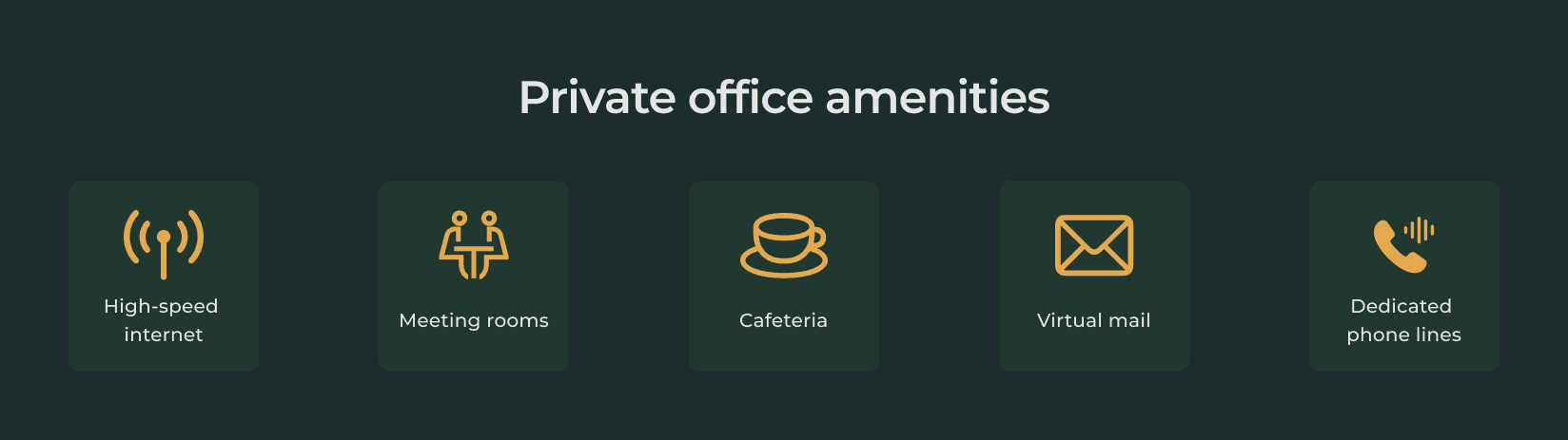 Private office amenities