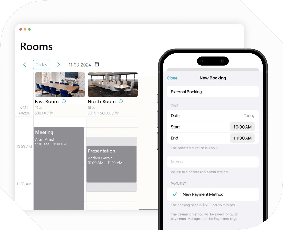 External bookings with Spacebring meeting room booking system